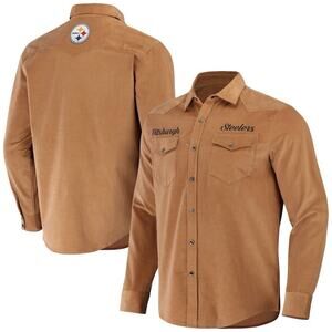 Pittsburgh Steelers X Darius Rucker Collection Tan Western Full-Snap Shirt 3XL